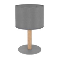 Tischleuchte in Graphit Holz SEYA Wohnzimmer Lampe