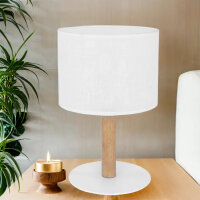 Tischlampe Weiß Holz SEYA Wohnzimmer Bett Lampe