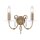 Premium Wandlampe in Messing antik mit Kristall