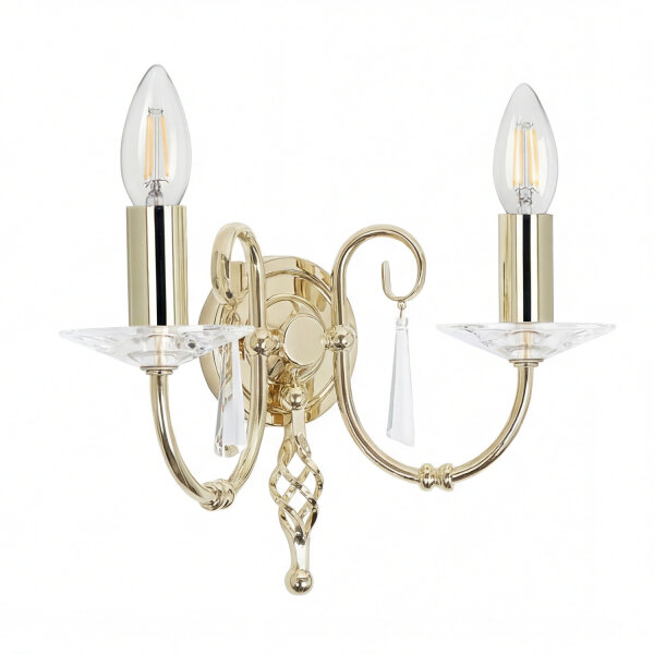 Applique design CANDELA en laiton avec cristal