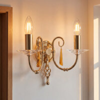 Applique design CANDELA en laiton avec cristal