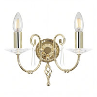 Applique design CANDELA en laiton avec cristal