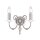 Opulente Wandleuchte in Nickel mit Kristall CANDELA
