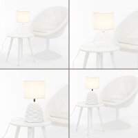 Tissu Abat-jour Blanc pour lampe de table Ø20cm...