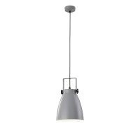 Lampe à suspendre métal gris E27 Ø...