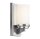 LED Badezimmerleuchte IP44 Glas Schirm Wei&szlig; Chrom