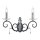 Prunkvolle Wandlampe Schwarz Silber floral mit Kristall