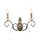 Wandleuchte Metall Kristall in Gold Bronze Kristalle