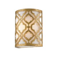 Arabesque Applique couloir feuille dor lin antique