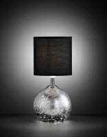 Lichtdurchlässige Tischleuchte in Silber Optik...