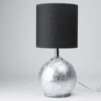 Lichtdurchlässige Tischleuchte in Silber Optik...