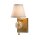 Wandleuchte Stoffschirm Creme Blattsilber antik PALLO