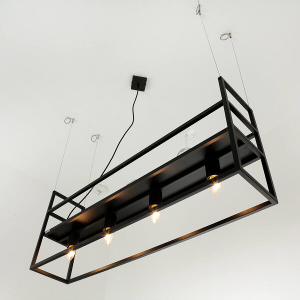 Lampe à suspendre Étagère suspendue L : 102 cm 5x E27 Métal