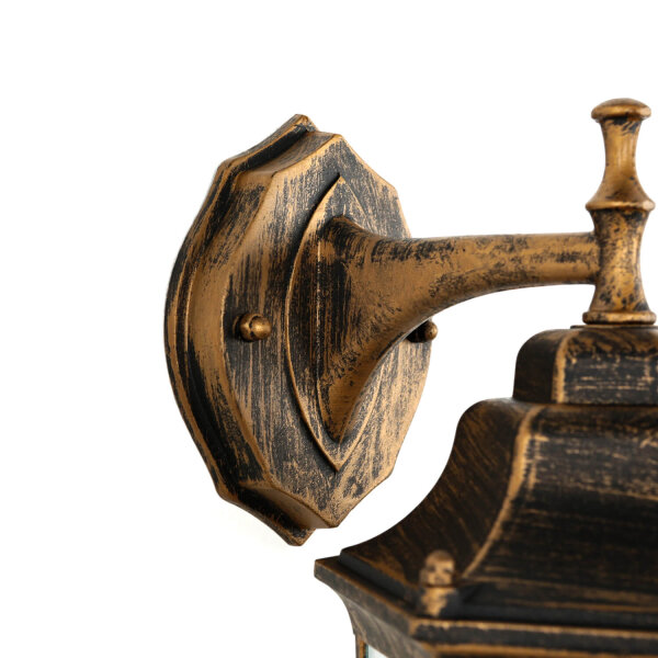 Lampe dextérieur rustique noire cuivre LYON