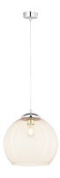 Lampe &agrave; suspendre r&eacute;tro en chrome ambre...