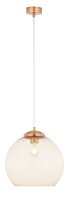 Suspension vintage métal verre E27 Ø29cm...
