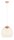 Suspension vintage m&eacute;tal verre E27 &Oslash;29cm sph&egrave;re