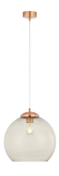 Lampe à suspendre ronde en verre Abat-jour gris fumé Ø29cm