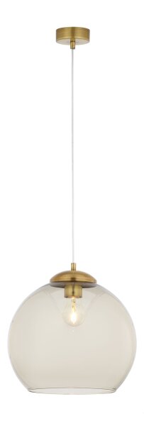 Lampe à suspendre rétro métal verre E27 élégante BIDINA