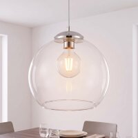 Suspension m&eacute;tal verre sph&egrave;re &Oslash;29cm...