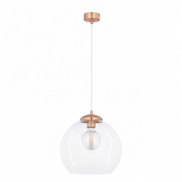 Lampe à suspendre ronde en cuivre boule Ø29cm E27 Vintage