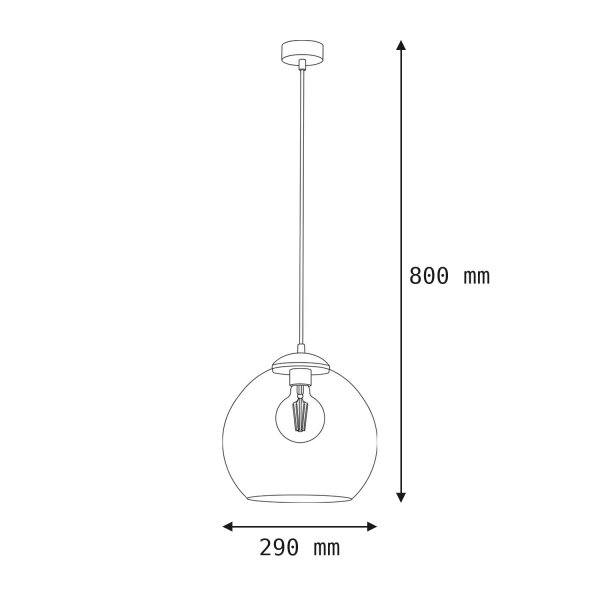 Lampe à suspendre ronde en cuivre boule Ø29cm E27 Vintage