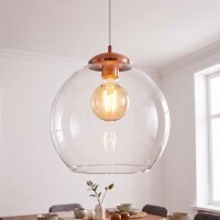 Lampe à suspendre ronde en cuivre boule...