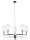 Lustre de style verre m&eacute;tal E27 5 flammes