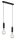 Suspension noire m&eacute;tal E27 L:40cm allong&eacute;e