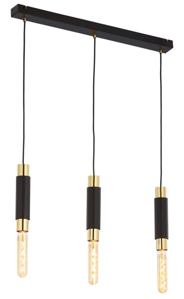 Moderne Hängelampe Metall 3-flammig E27 66cm lang