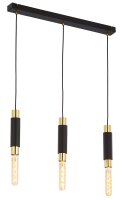 Moderne H&auml;ngelampe Metall 3-flammig E27 66cm lang