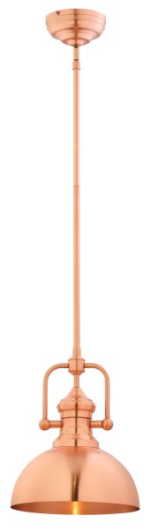 Lampe à suspendre en métal en cuivre Ø15cm E27 Industrial