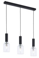 Moderne H&auml;ngelampe in Schwarz Chrom E27 flexibel