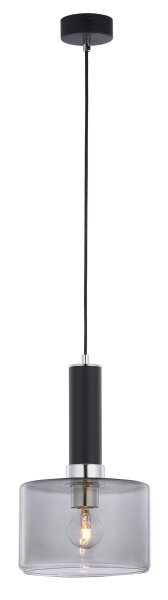 Hängelampe Metall Glas schlicht Ø20cm rund Modern