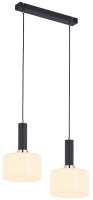 Moderne Pendelleuchte Schwarz Wei&szlig; L:52cm blendarm