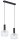 Suspension longue m&eacute;tal noir E27 orientable