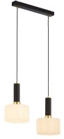 Metall H&auml;ngelampe Glas blendarm L:52cm E27 Modern