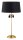 Schwarze Tischlampe Metall 65cm hoch E27 Klassisch