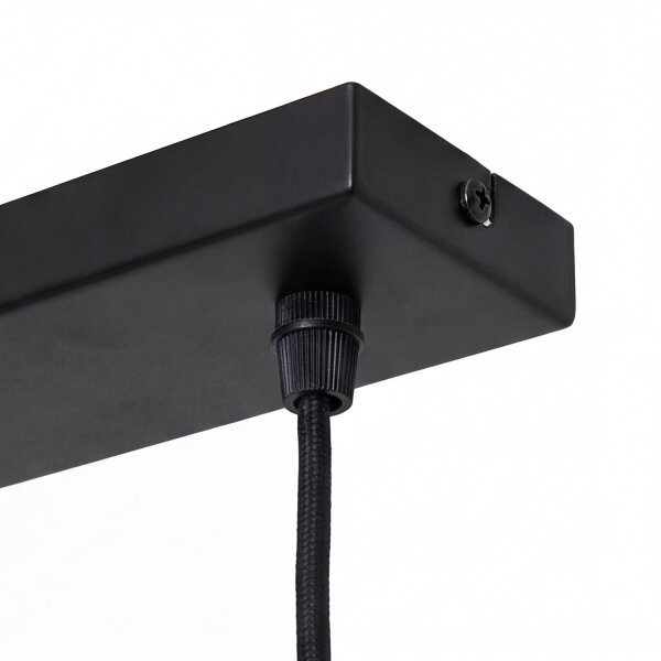 Suspension noir or 3 flammes E27 orientable
