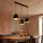 Suspension noir or 3 flammes E27 orientable