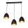 Suspension noir or 3 flammes E27 orientable