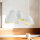 Suspension 3 flammes orientable blanc or E27