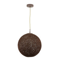 Suspension boule tressée brune ronde Ø 39...