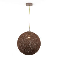 Suspension boule tressée brune ronde Ø 39...