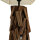 Lampe de table bois flotté tissu 53 cm table de nuit salon