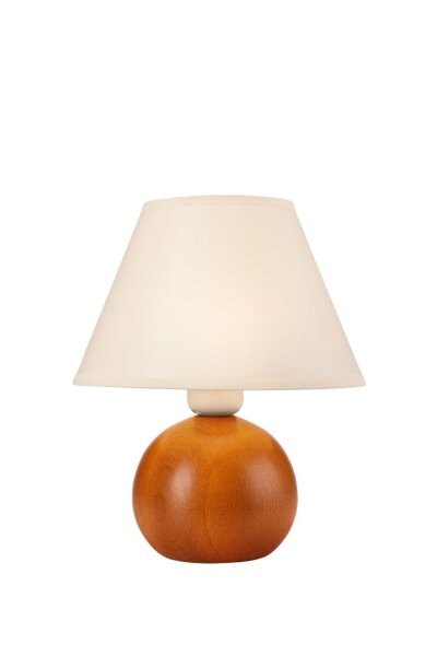 Petite lampe de table tissu bois 24cm confortable FAYA