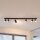 XXL Spot de plafond noir 119 cm de long 6x GU10 métal