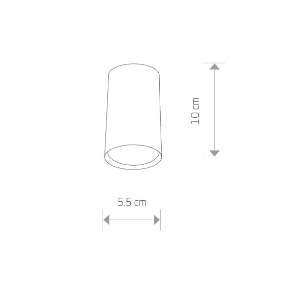 Kleiner Deckenspot rund Metall Ø5,5cm GU10 Schwarz EYE