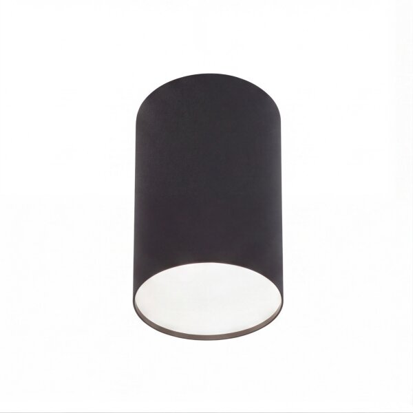 Schmaler Deckenspot rund Modern Metall Ø13cm E27 Schwarz