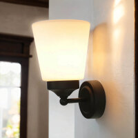 Applique salle de bain blanc noir m&eacute;tal IP44